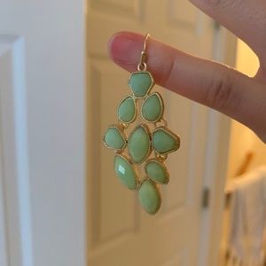 Mint Green Statement Earrings